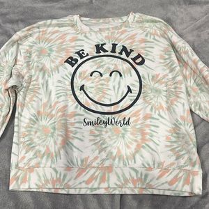 Tie-Dye Smiley Face Sweatshirt